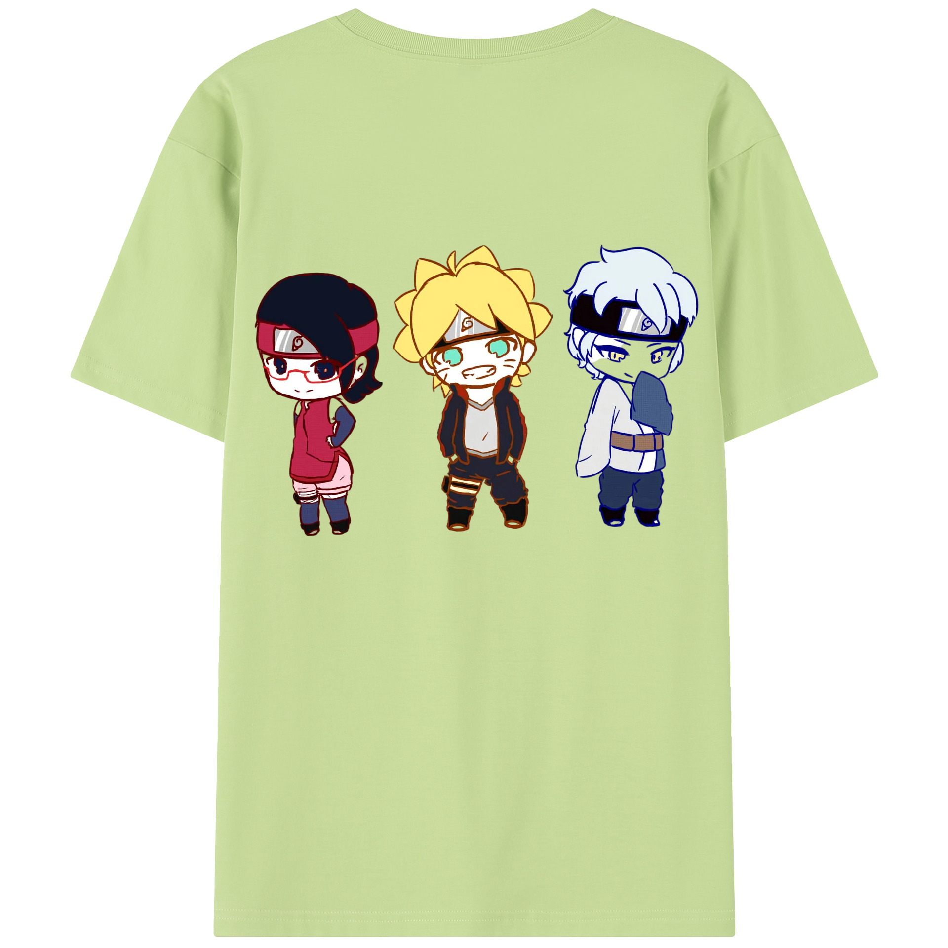 （画像用） NARUTO -ナルト- うずまき ボルト Uzumaki Boruto 綿100％半袖Tシャツ（背面プリント）